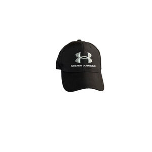 Men's Under Armour Black & Silver Logo Baseball Cap One Size